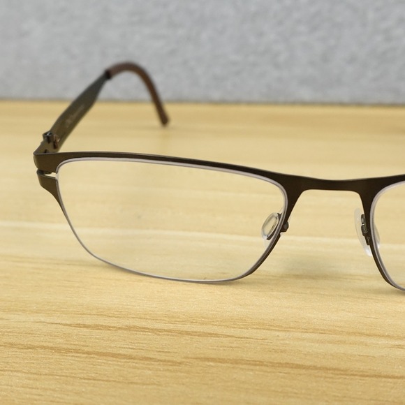 OVVO OPTICS 2880 C447 BROWN GUNMETAL AUTHENTIC FRAMES EYEGLASSES 52-18-140 - Picture 4 of 11